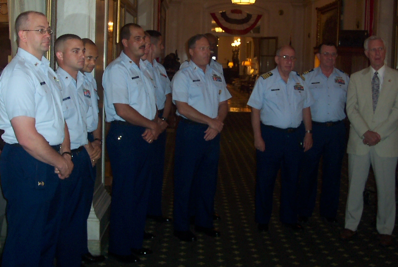 Coast Guards get ready for the birthday cutting